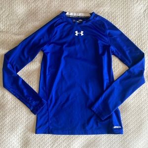 UA Fitted Heat Gear Blue long sleeve